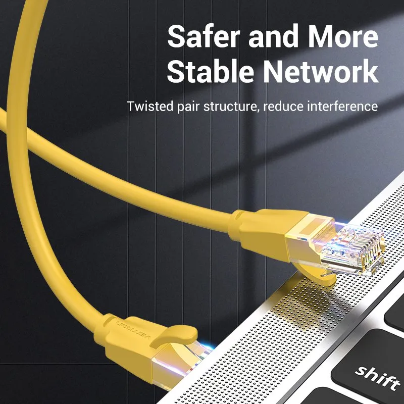 Vention LAN UTP Cat.6 Patch Cable - 2M Yellow - IBEYH, foto 3