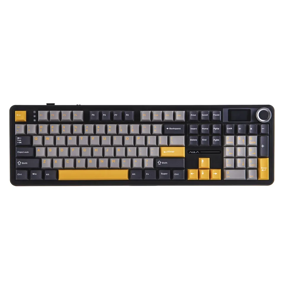 Aula Wireless Gaming Mechanical Keyboard F108 PRO - Volcanic Switch [Linear] (English US), Black, Gray, photo 2