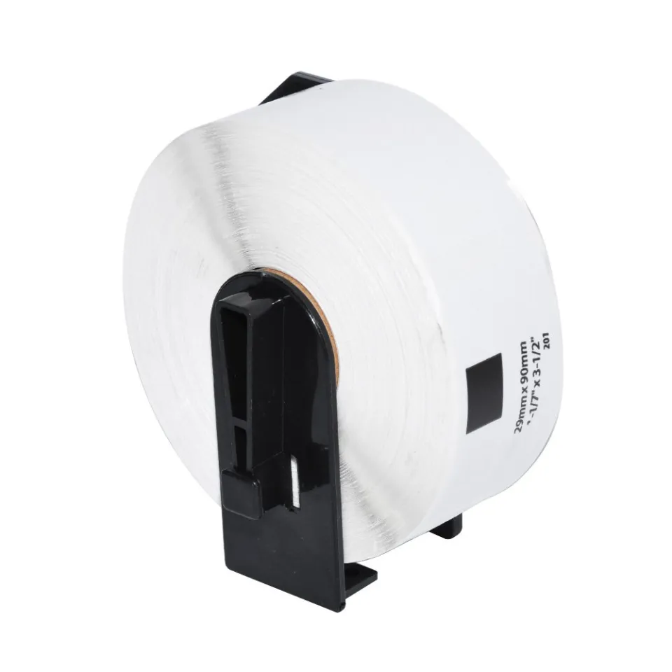 Makki Brother DK-11201 - Roll Standard Address Labels, 29mmx90mm, 400 labels per roll, Black on White - MK-DK-11201, foto 3