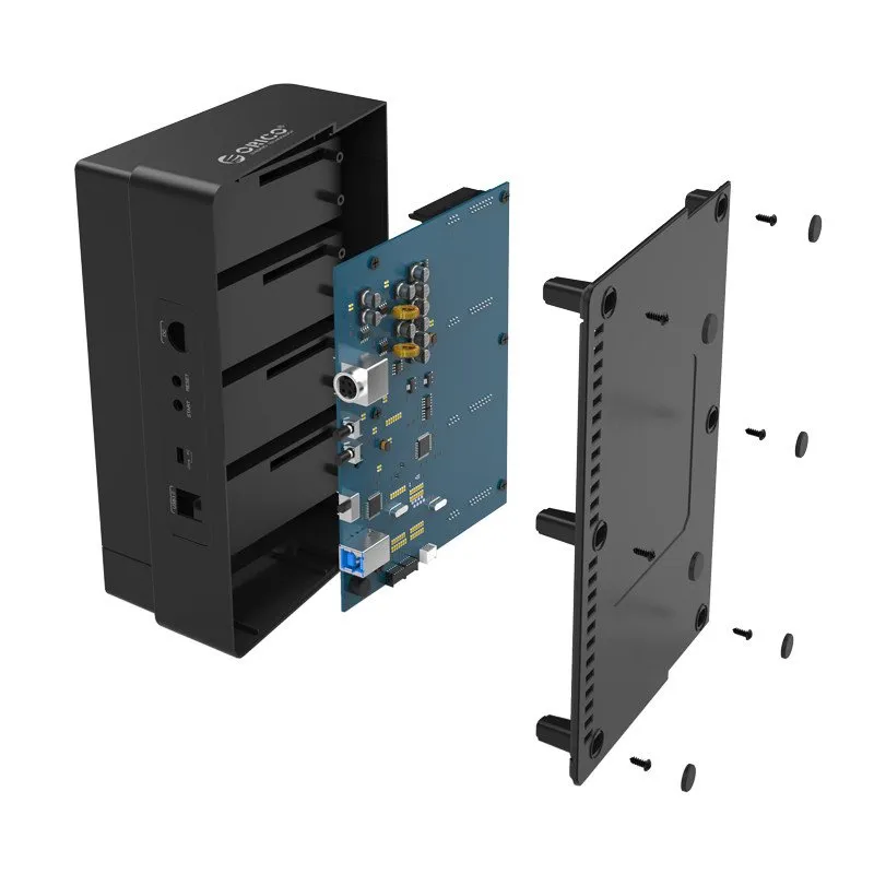 Orico Storage - HDD/SSD Dock/Duplicator - 4x 2.5 and 3.5 inch USB3.0, black - 6648US3-C, photo 4