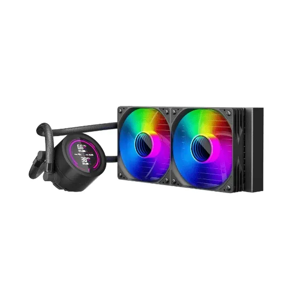 1stPlayer Water Cooling 240mm - Thunderstorm TS4 240 Black - Digital Display, aRGB, photo 3