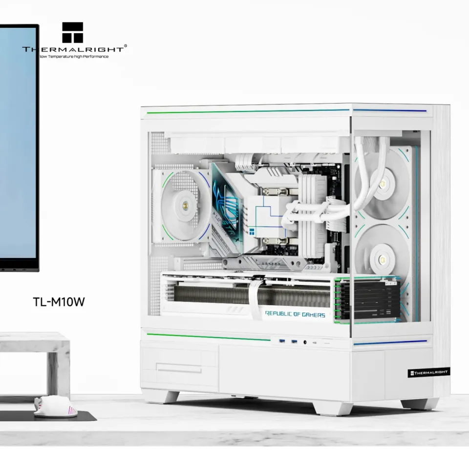 Thermalright Case mATX - TL-M10 White - 4 x 120 mm ARGB included, USB-C, foto 3