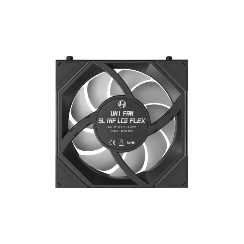 Lian Li Fan 120mm - SL-INF LCD FLEX - Black, Reverse, photo 6