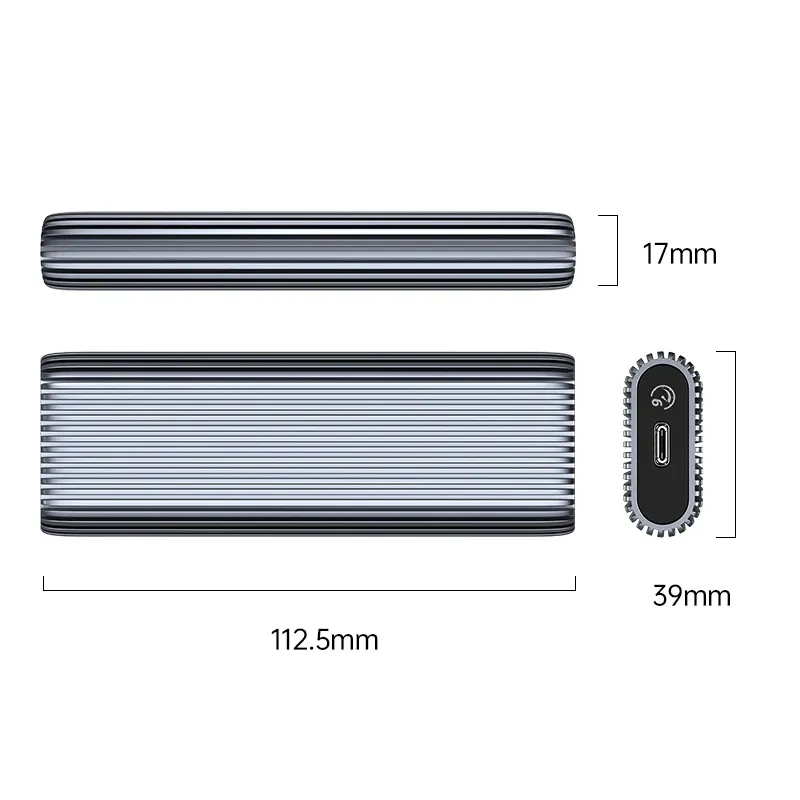 Orico Storage - Case - M.2 NVMe M-key 10 Gbps, Aluminium - AM2C3-G2-GY, photo 3