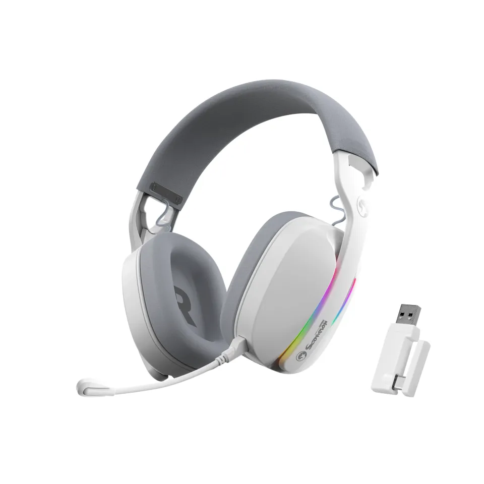 Marvo Gaming Headphones Pulz 70S White - 7.1 RGB - MARVO-HG9086-WH, photo 2