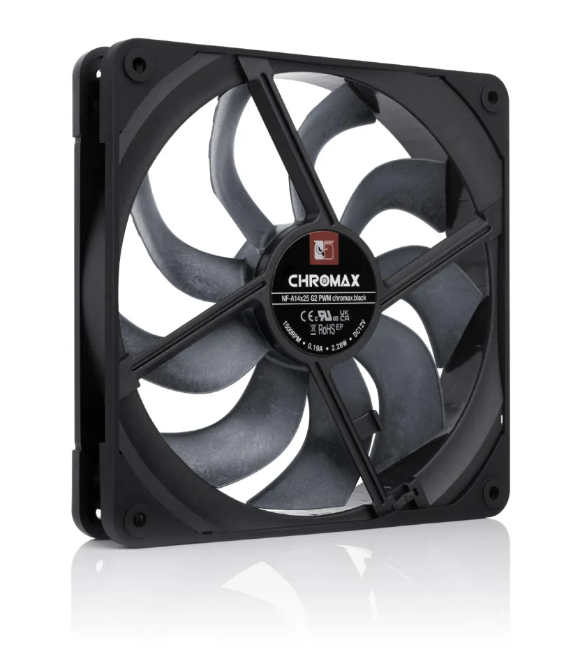 Noctua Fan 140mm - A14x25 G2 PWM chromax.black, photo 2