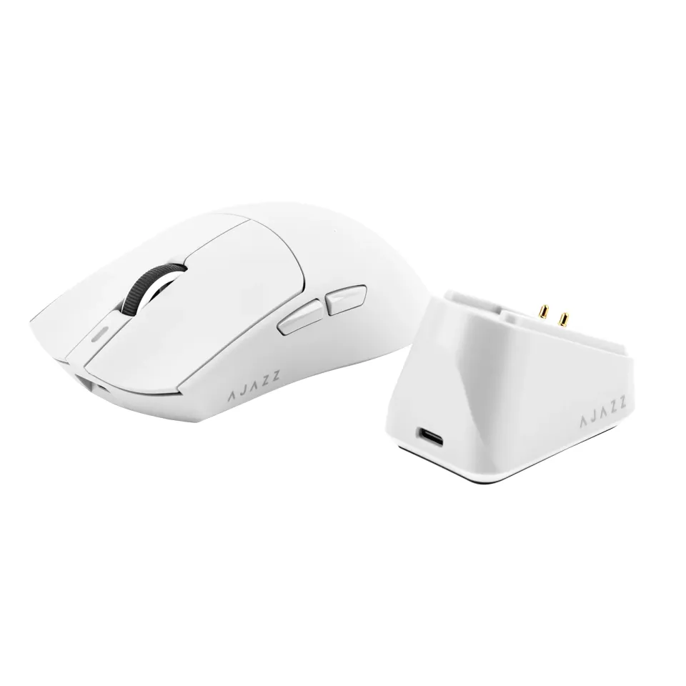 Ajazz AJ139P V3 MC - Wireless Gaming Mouse - 1K, Magnetic Charging Dock, White, photo 6