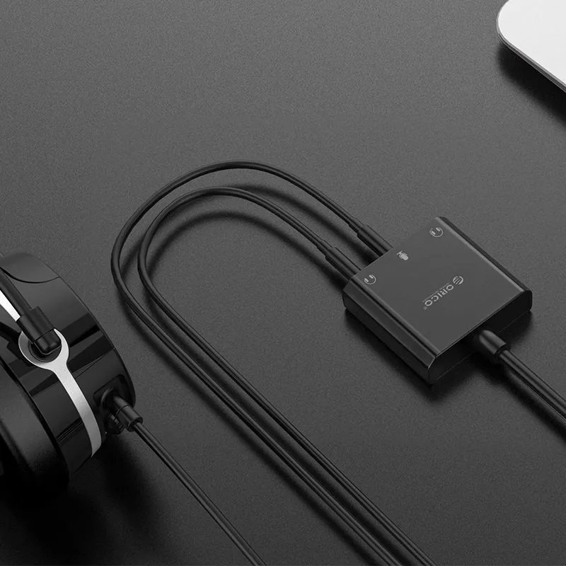 Orico USB Sound card - Headphones, Mic, 4 PIN headset, Black - SKT3-BK, photo 5