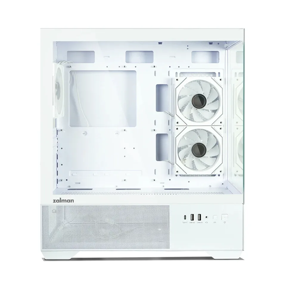 Zalman Case ATX - Chronix WHITE V2 - 3 x 120 mm A-RGB, USB-C, Tempered Glass, photo 6