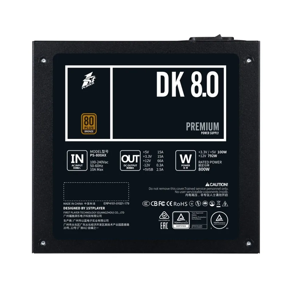 1stPlayer PSU 800W Bronze - PS-800AX, photo 5
