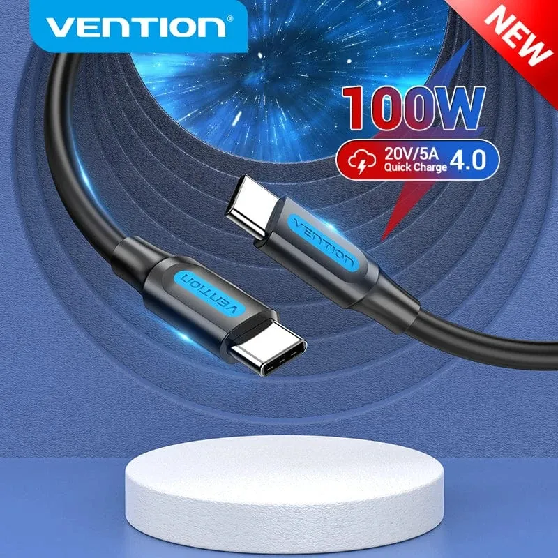 Vention USB 2.0 Type-C to Type-C - 2M Black 5A Fast Charge - COTBH, photo 6
