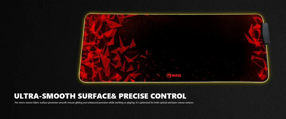 Marvo Gaming Mousepad MG011- Size XL, RGB, USB hub, foto 6