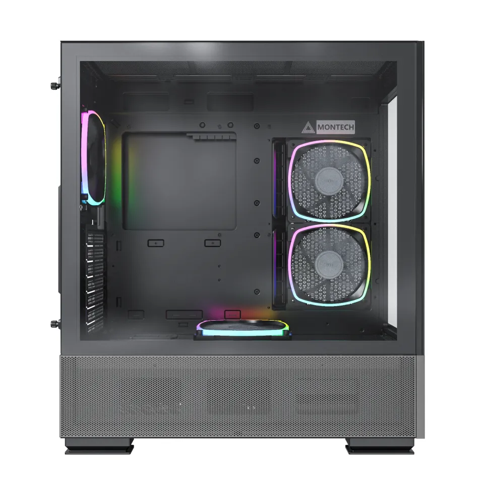Montech SKY TWO, Mid-tower Case, TG, 4x120mm ARGB Fans, Black, foto 2