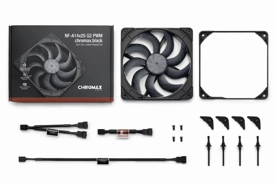 Noctua Fan 140mm - A14x25 G2 PWM chromax.black, photo 5