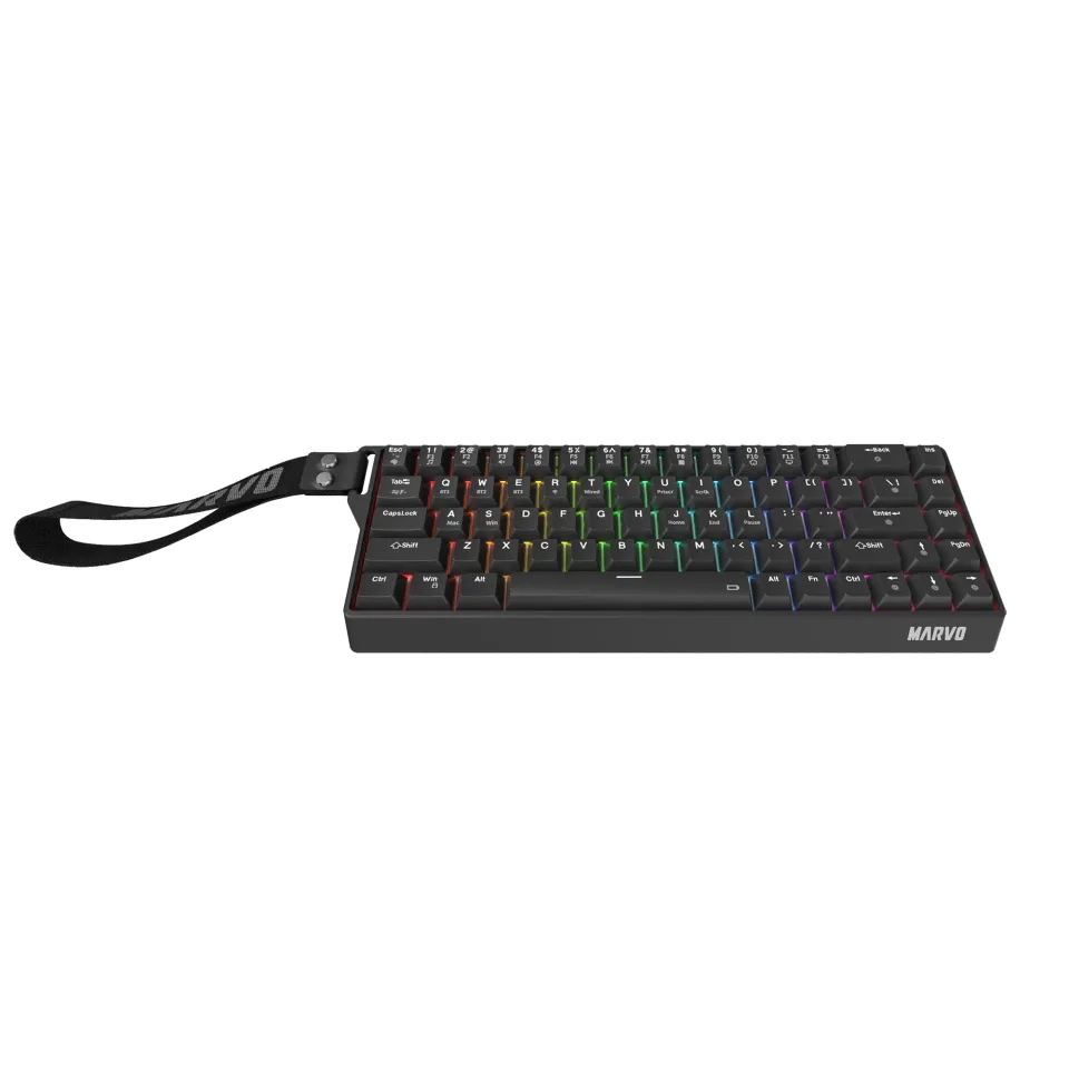 Marvo Wireless Gaming Mechanical keyboard Saber 65W KG965W - 1K, Banana Crystal [Linear], (English US), foto 3