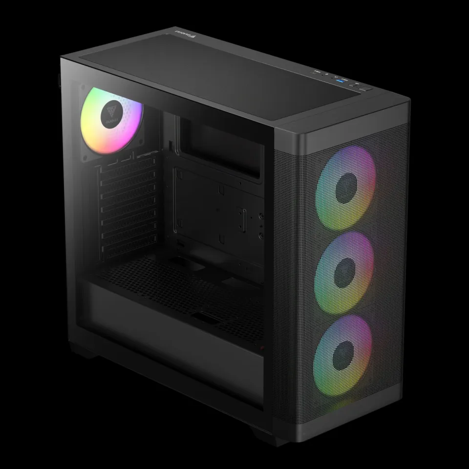 Gamdias Case E-ATX - ATHENA M3 Black - USB-C, 4 x 120 mm A-RGB, Mesh, Tempered Glass, photo 5
