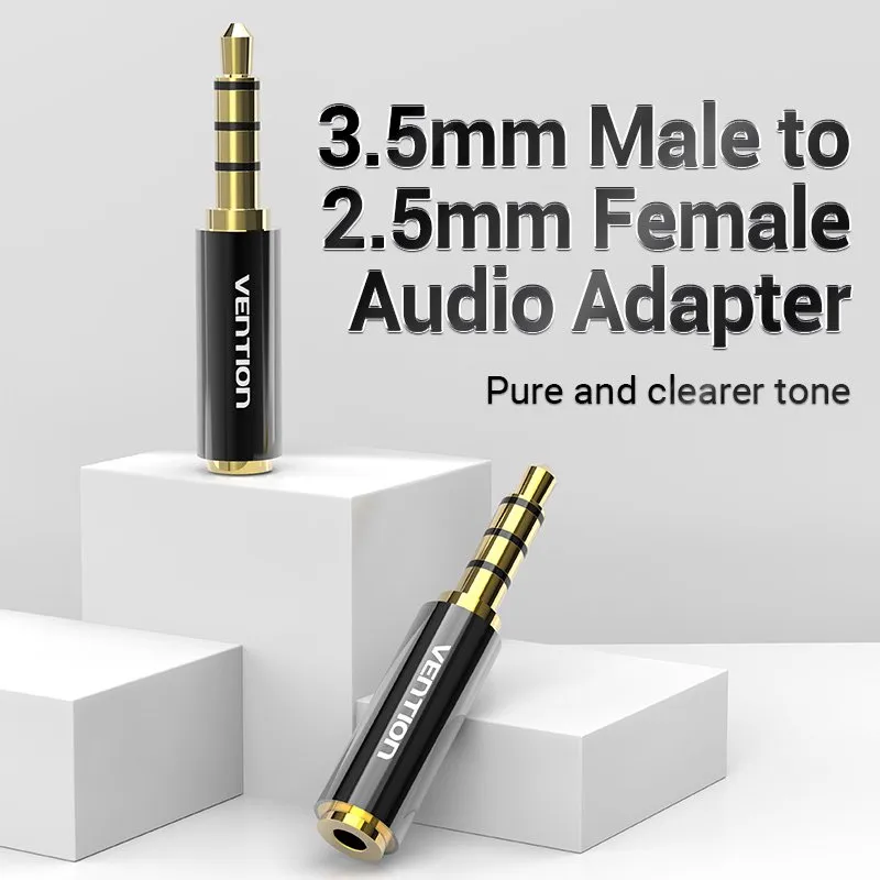 Vention Adapter Audio 3.5mm M / 2.5mm F Black Metal - BFBB0, photo 2