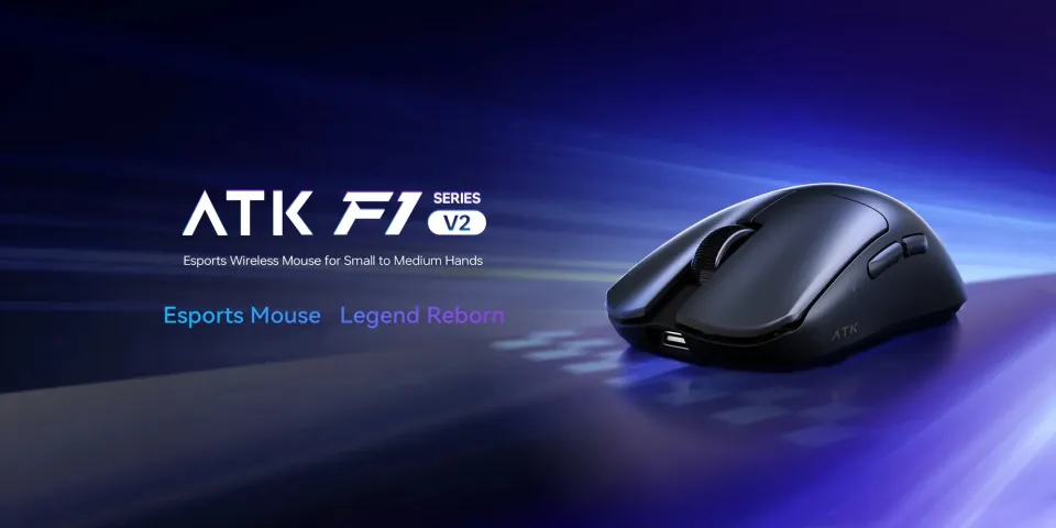 ATK Wireless Gaming Mouse F1 Ultimate 2.0 - 8K, White, foto 2