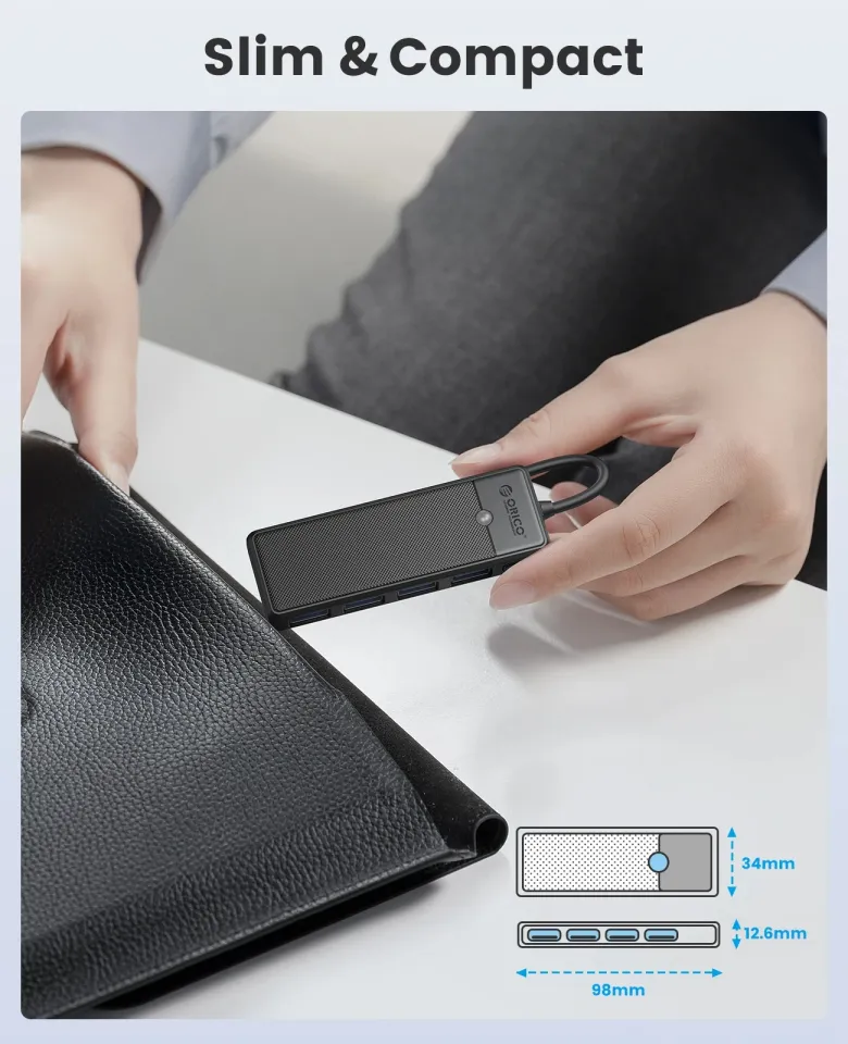 Orico USB3.1 HUB Type-C - 4 x USB3.0 - PAPW4A-C3-015-WH, photo 5