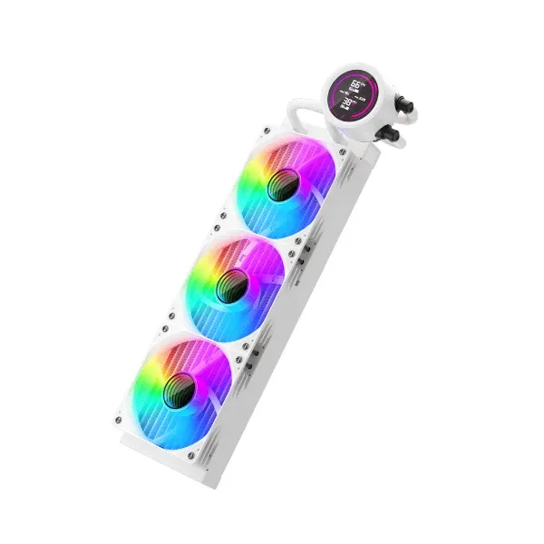 1stPlayer Water Cooling 360mm - Thunderstorm TS4 360 White - Digital Display, aRGB, foto 2