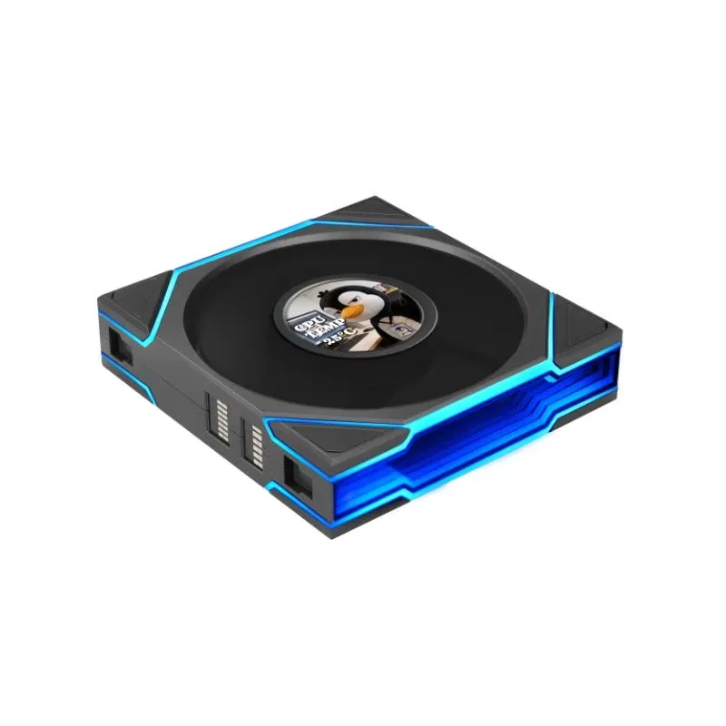 Lian Li Fan 120mm - UNI FAN TL LCD FLEX - Black, Reverse, photo 2