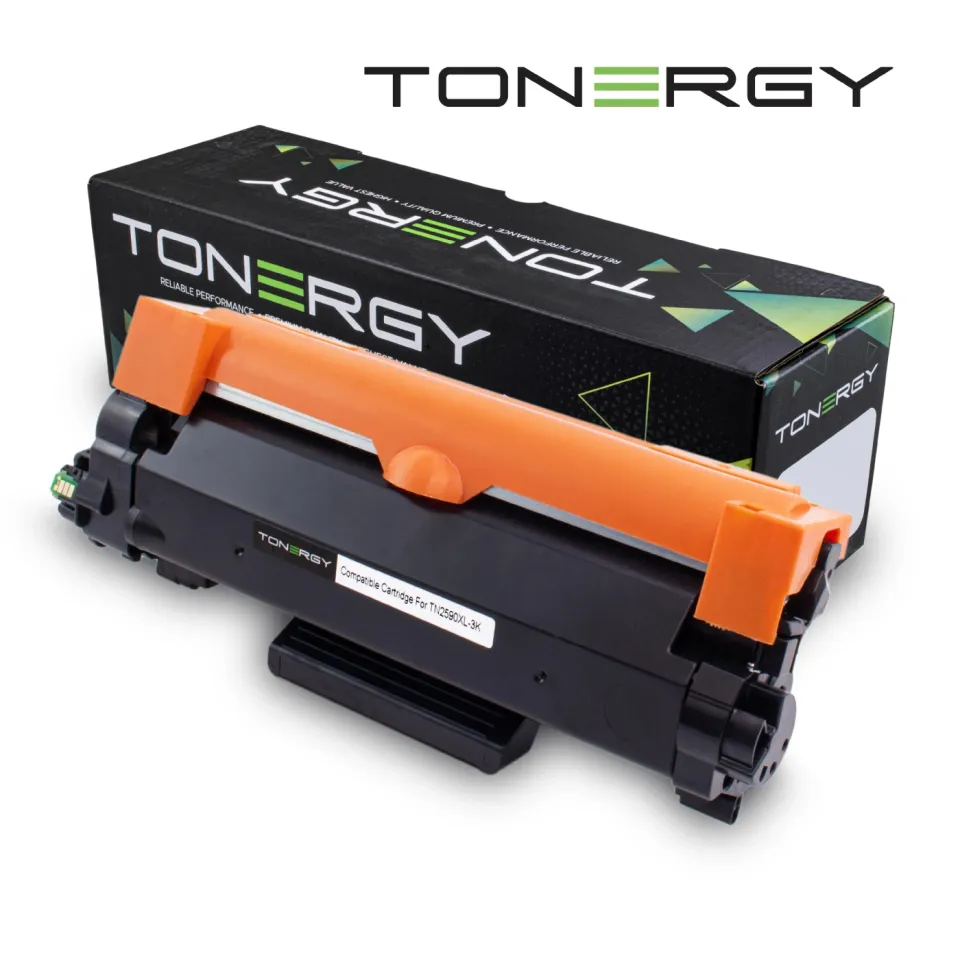 Tonergy Compatible Toner Cartridge BROTHER TN-2590XL Black, 3k