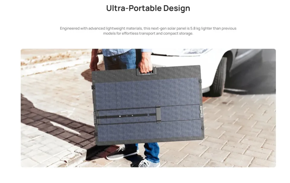 Ecoflow 400W Lightweight Portable Solar Panel, foto 5