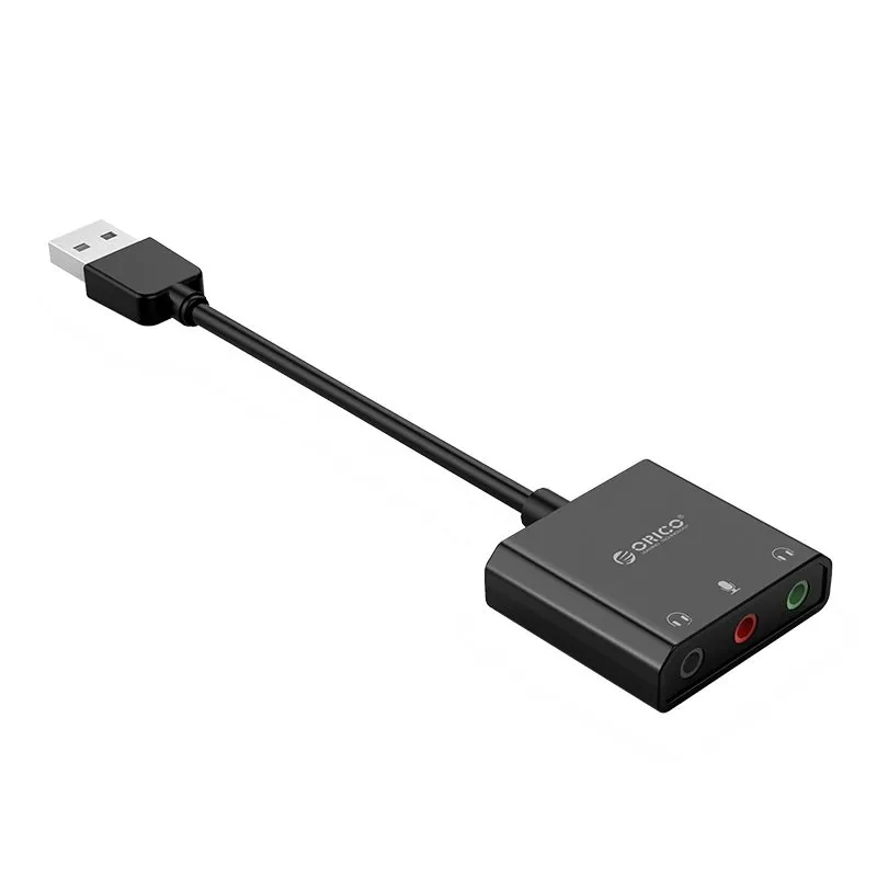 Orico USB Sound card - Headphones, Mic, 4 PIN headset, Black - SKT3-BK, photo 3