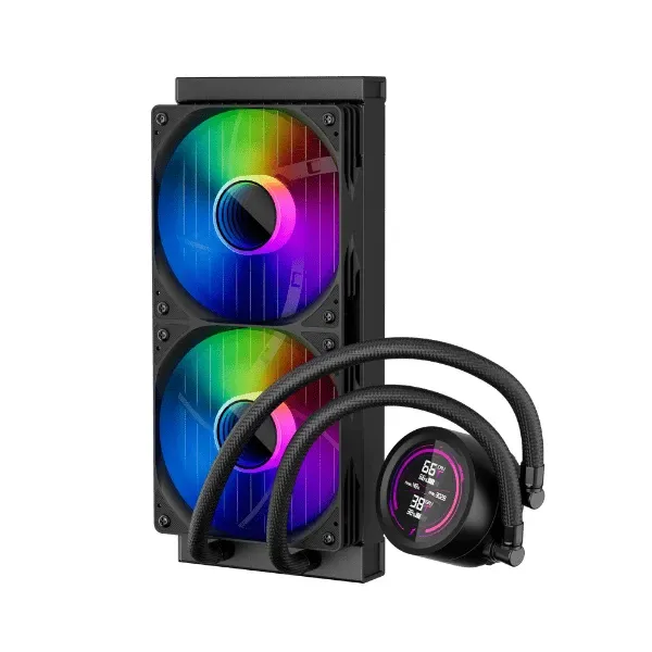 1stPlayer Water Cooling 240mm - Thunderstorm TS4 240 Black - Digital Display, aRGB, photo 5