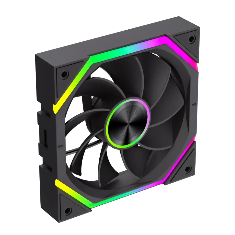 Gamemax Fan Pack 3-in-1 3x120mm - FN12A-N2 WL-R - Reverse, Daisy-Chain, A-RGB, foto 5