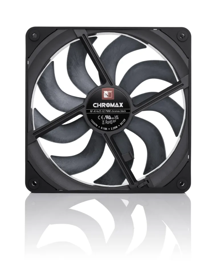 Noctua Fan 140mm - A14x25 G2 PWM chromax.black, photo 4