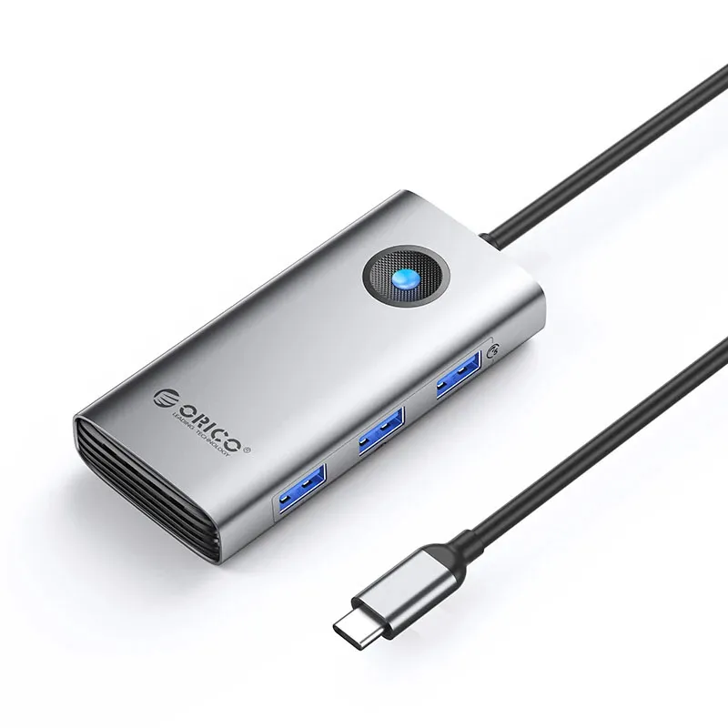 Orico Docking Station Type-C - PW11-6P-GY-EP - HDMI x 1, USB-C x 1, USB3.0 x 3, USB-C PD100W x 1, photo 2