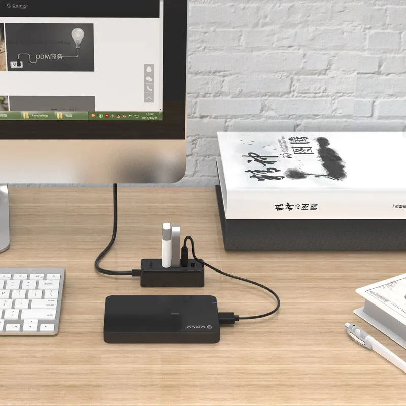 Orico USB2.0 HUB 4 port - USB/Micro USB input, Black - W5P-U2-100-BK-EP, foto 5