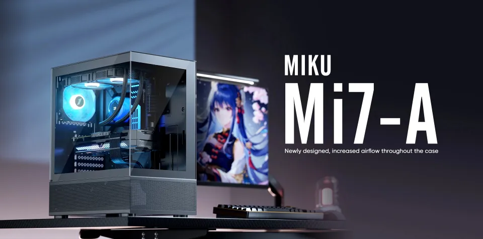 1stPlayer Case ATX - MIKU Mi7-A White - Reversed fans included, photo 6
