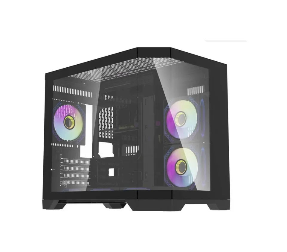 Aigo Open box item - Case mATX - FT418 Black - 6 x 120 mm A-RGB fans included