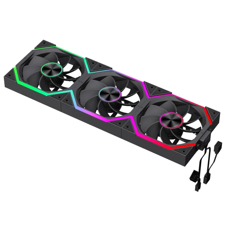 Gamemax Fan Pack 3-in-1 3x120mm - FN12A-N2 WL-R - Reverse, Daisy-Chain, A-RGB, foto 2