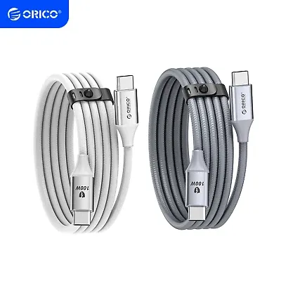 Orico Cable USB C-to-C PD 100W Charging 1.0m White - CDX-100CC-WH, photo 2