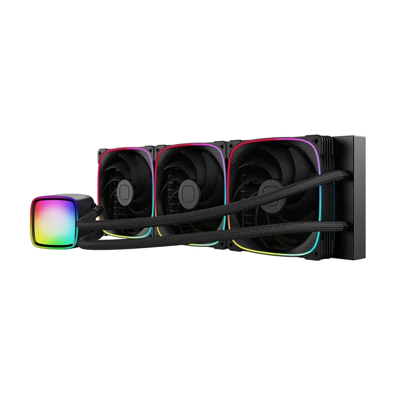 Geometric Future Water Cooling - Eskimo Pro 420 Black - Addressable RGB, LGA1851/AM5, photo 2