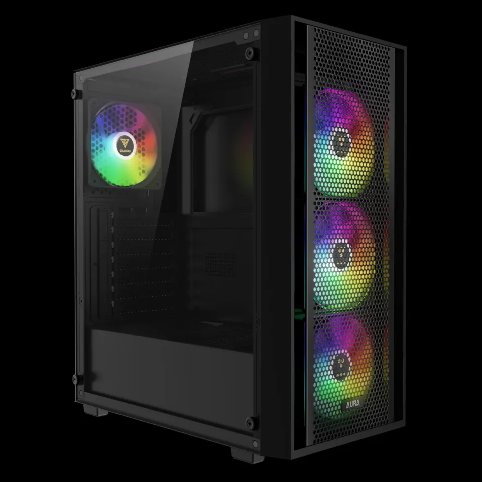 Gamdias Case ATX - AURA GC2 Elite - Mesh, RGB, Tempered Glass, foto 2
