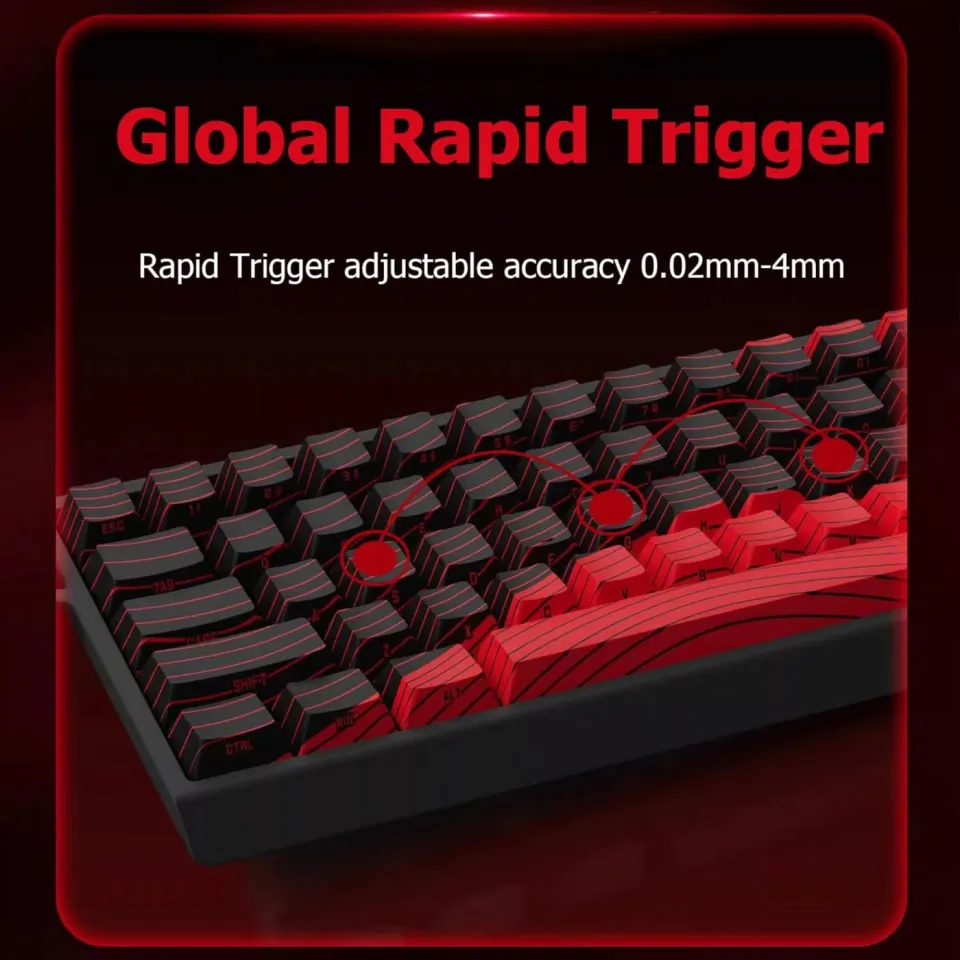Madlions Professional Gaming Mechanical Keyboard MAD 68 HE RGB - 1K, Magnetic Amber Pro Switches - White, foto 5