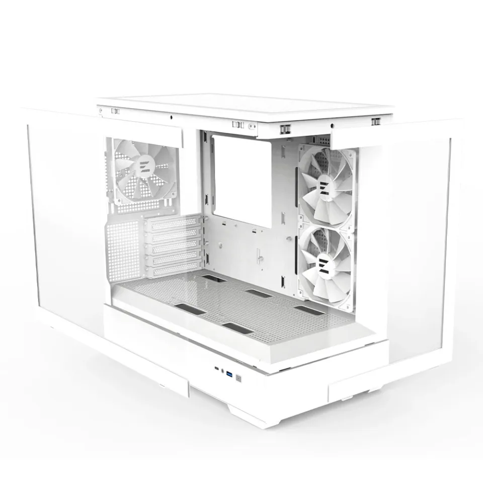 Zalman Case mATX - P30 White - aRGB, Tempered Glass, foto 6