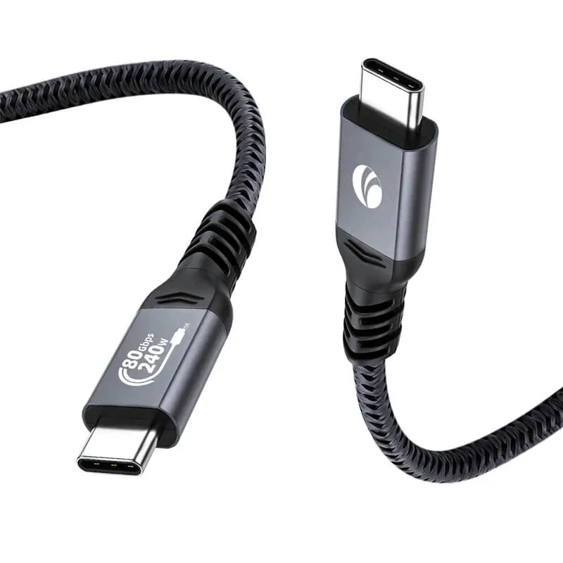 VCom Cable Thunderbolt 5 / USB4 - USB-C 80Gbps PD240W 0.3m Black - CU584M-0.3m, foto 2