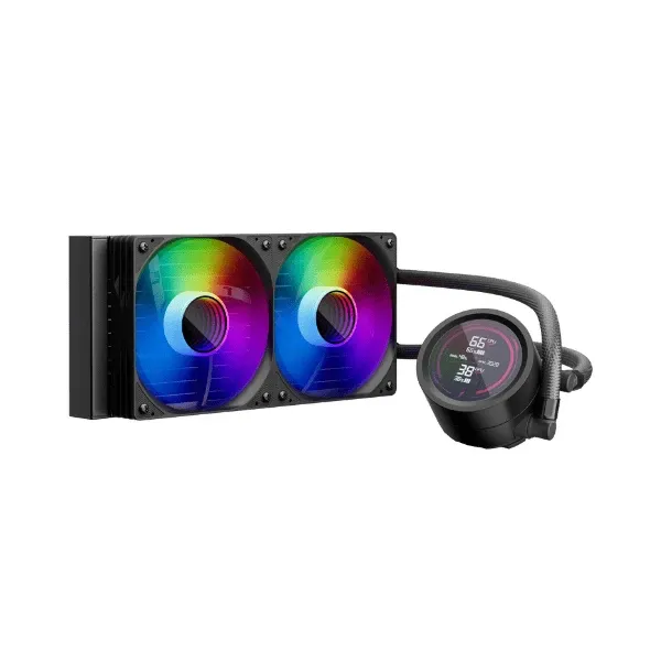1stPlayer Water Cooling 240mm - Thunderstorm TS4 240 Black - Digital Display, aRGB, photo 2