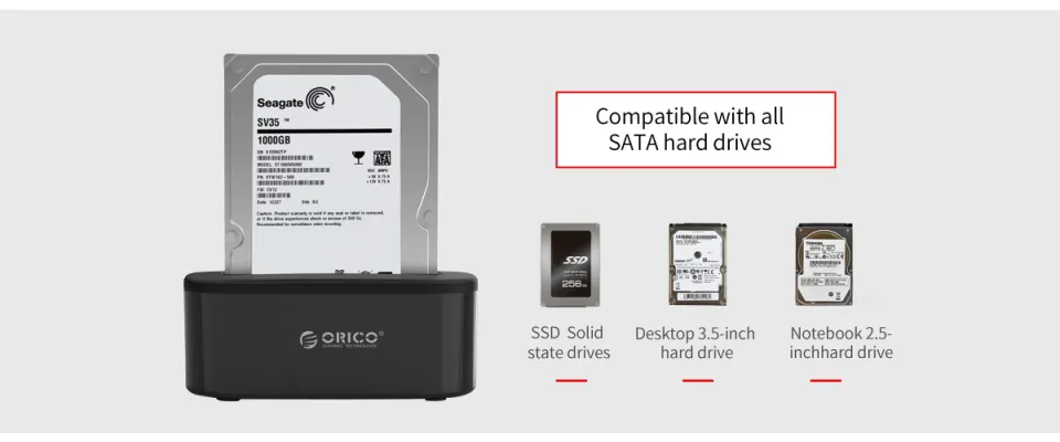 Orico Storage - HDD/SSD Dock - 2.5 and 3.5 inch USB3.0 - 6218US3, photo 6