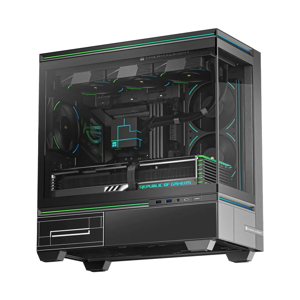 Thermalright Case mATX - TL-M10 Black - 4 x 120 mm ARGB included, USB-C