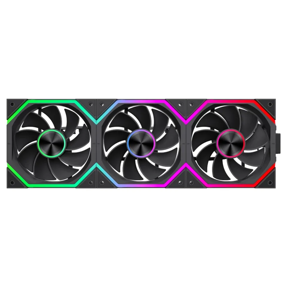 Gamemax Fan Pack 3-in-1 3x120mm - FN12A-N2 WL-R - Reverse, Daisy-Chain, A-RGB