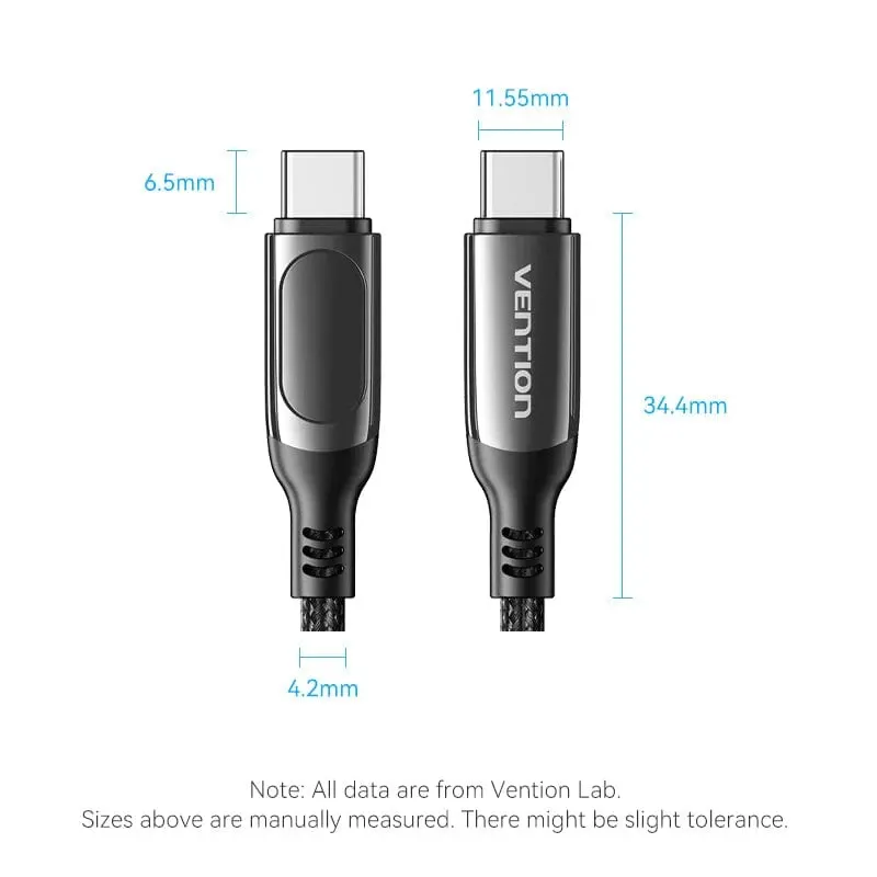Vention USB2.0 Type-C/Type-C 100W 1.2m - TAYBAV, foto 6