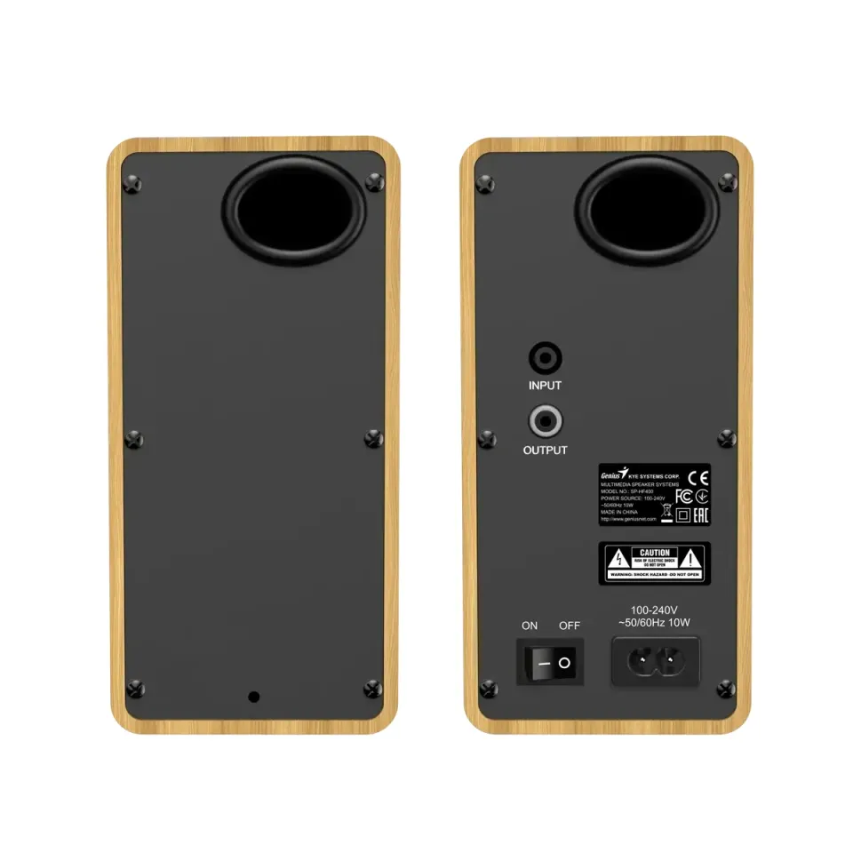 Genius Speakers 2.0 - SP-HF400 - 10W RMS, Pine Wood, photo 3