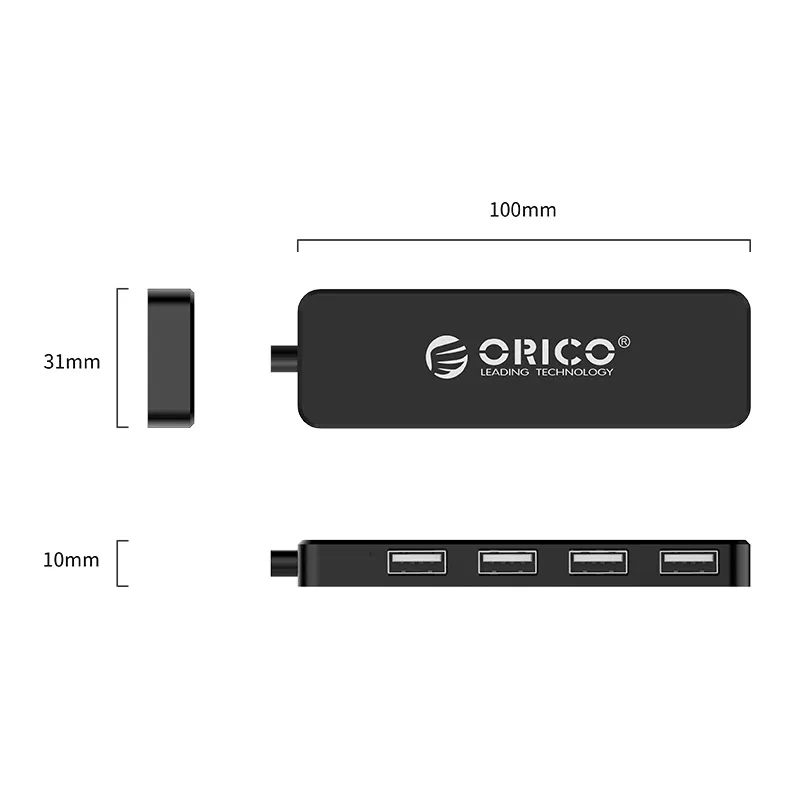 Orico USB2.0 HUB 4 port Black - FL01-BK, foto 5