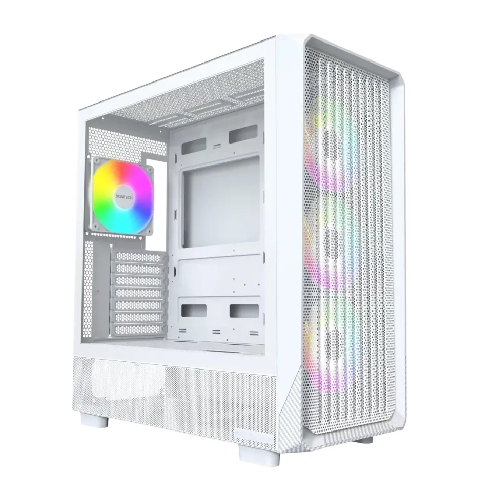 Montech Case ATX - X5 (W) - 4 A-RGB fans, USB-C